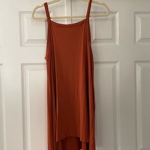 RVCA burnt sienna mini flowy dress